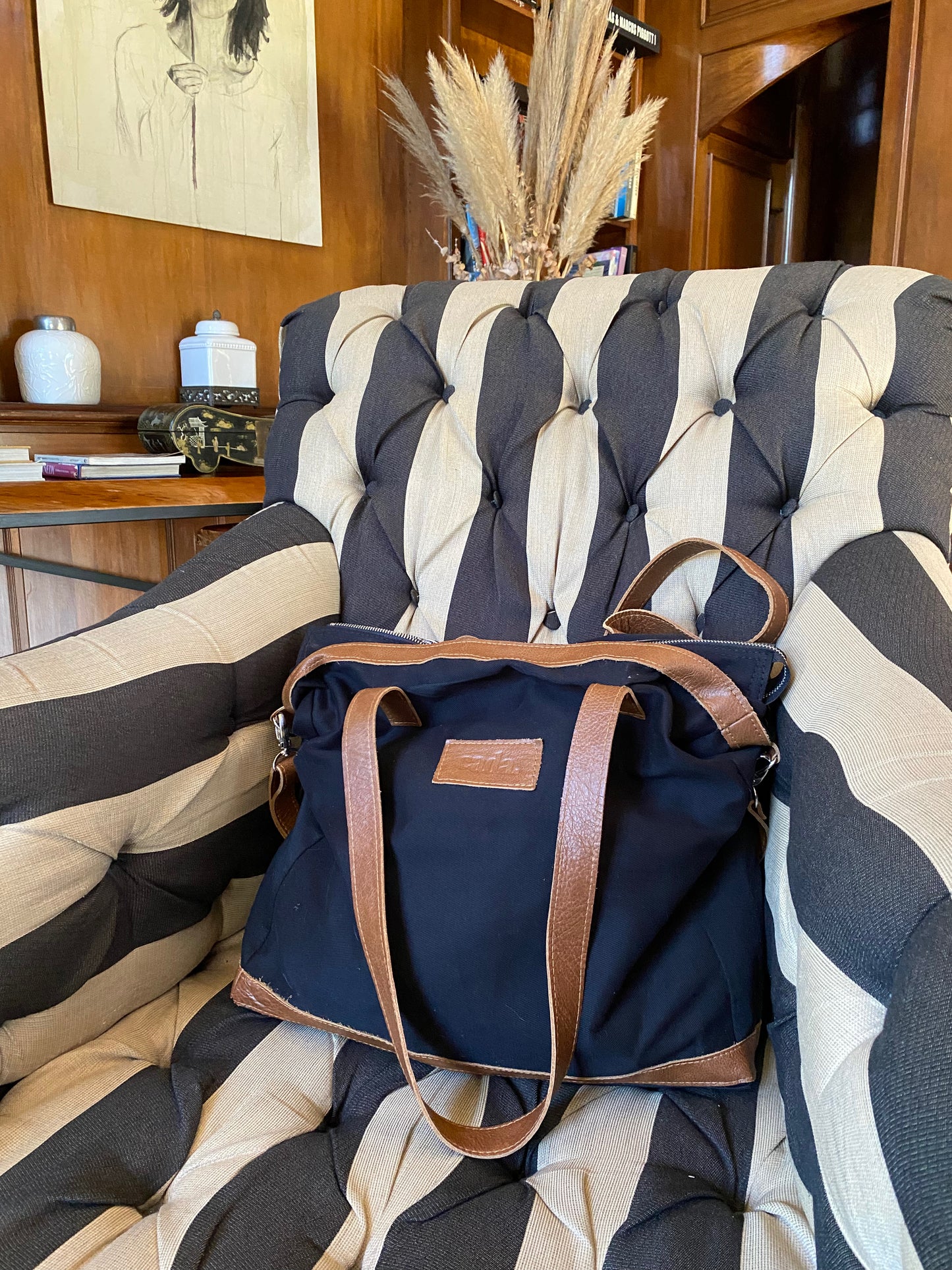 Bolso Cuero Negro