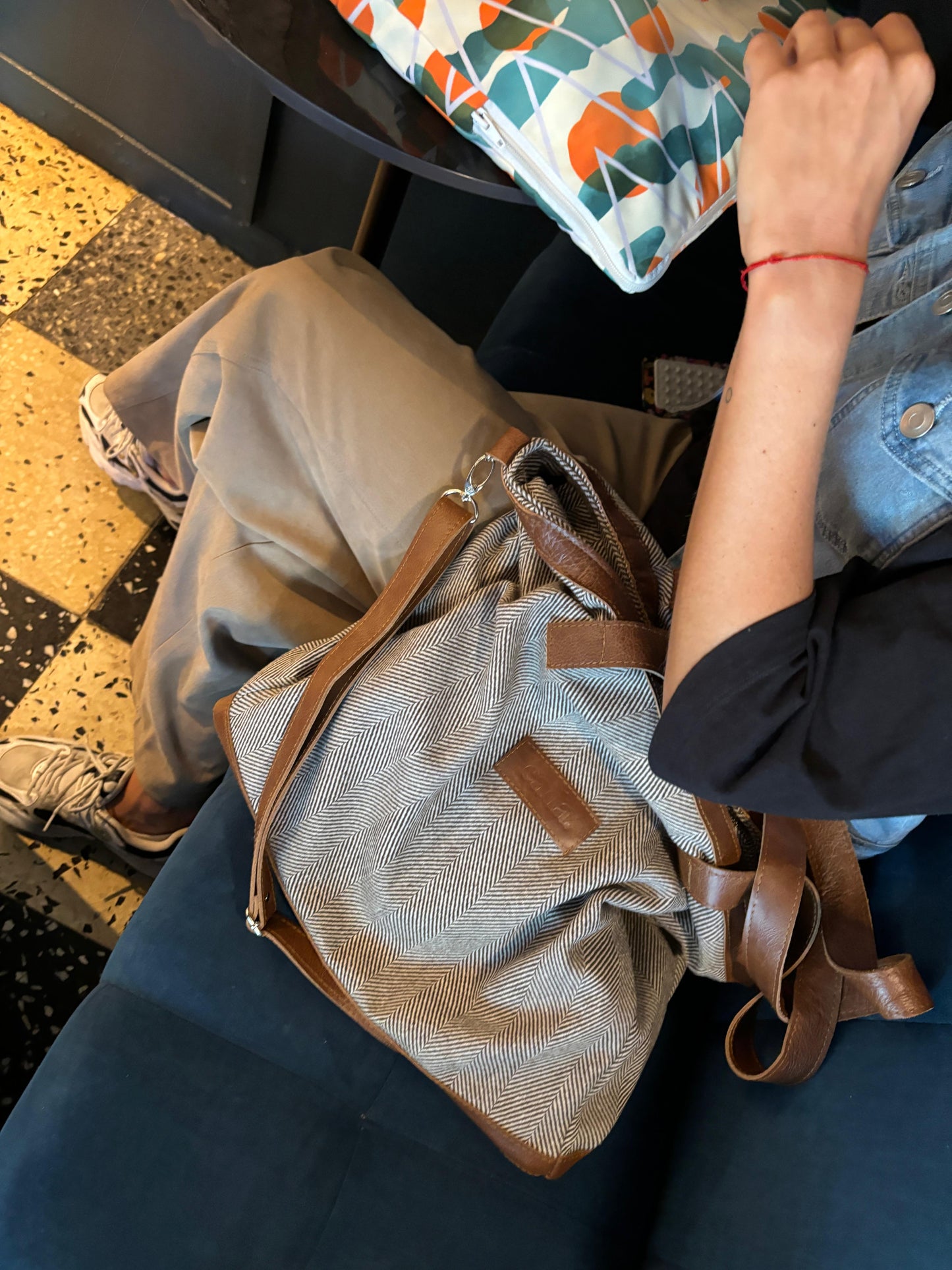 Bolso Cuero RAYADO