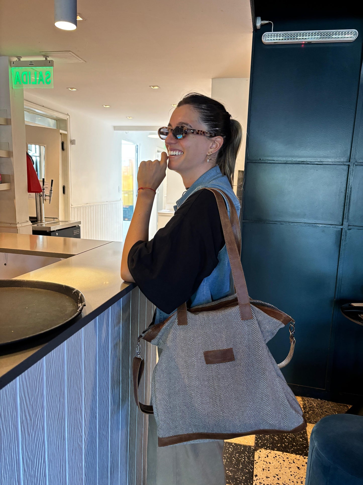 Bolso Cuero RAYADO