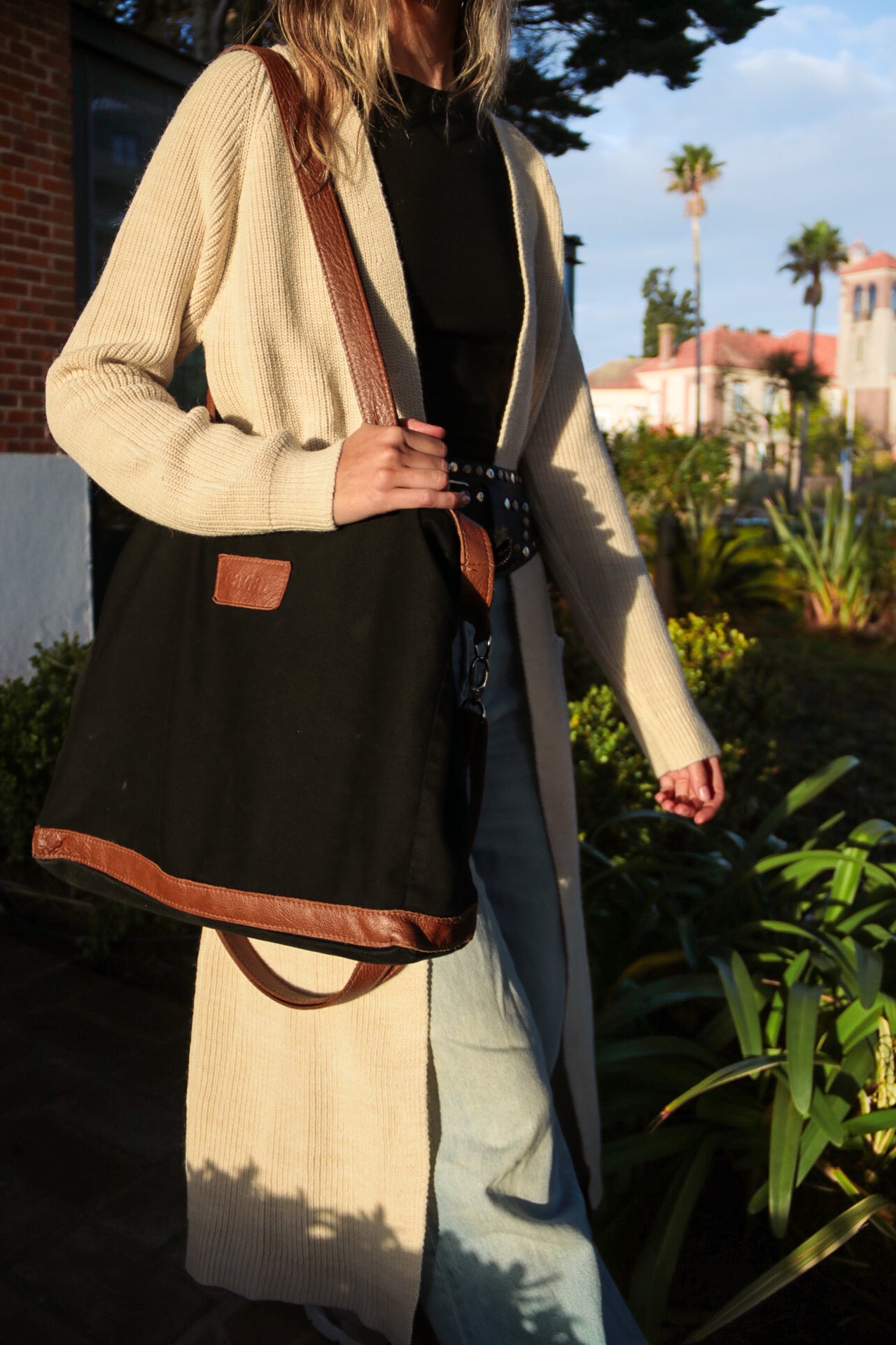 Bolso Cuero Negro