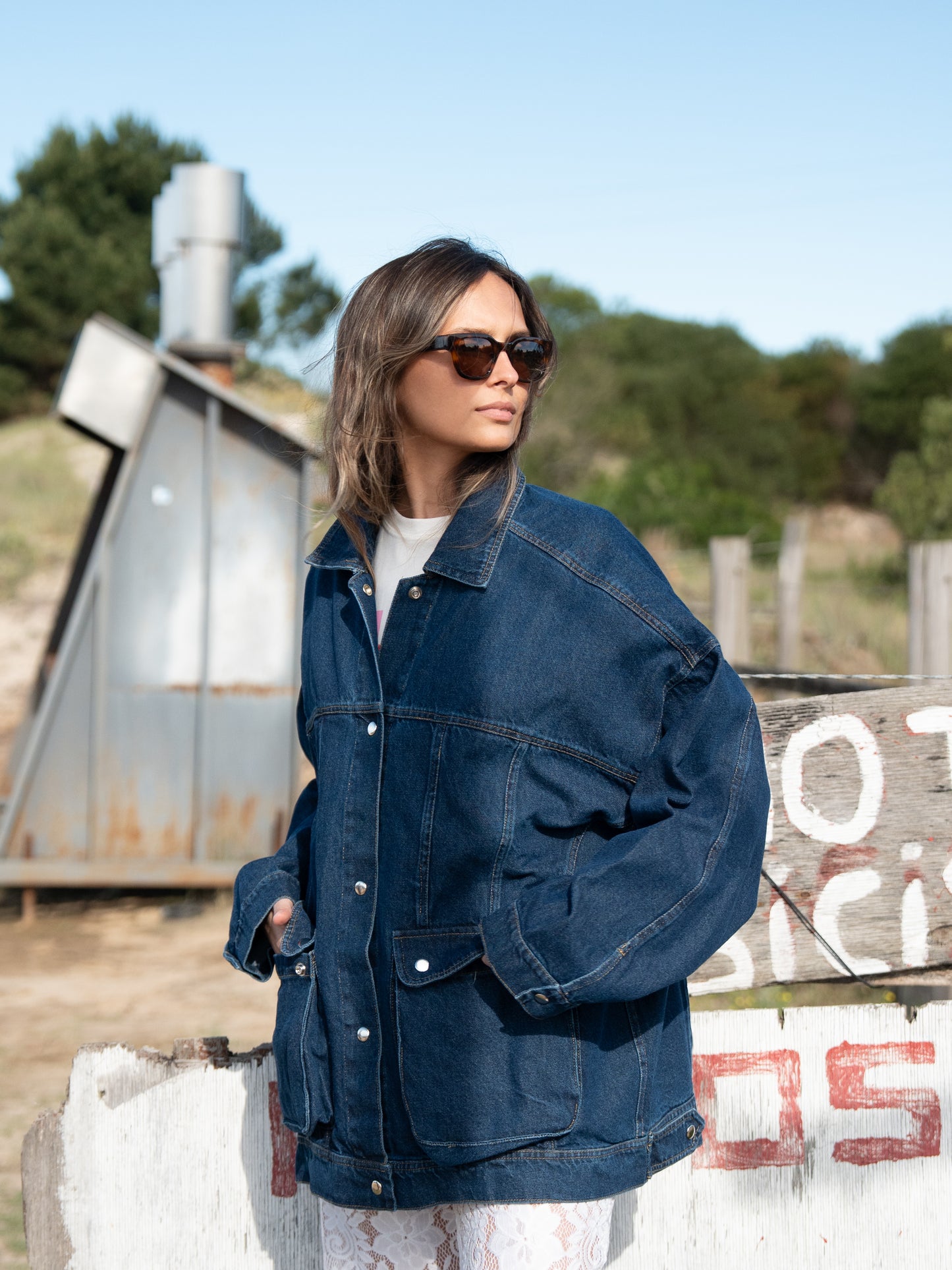 Campera Jean Estampada