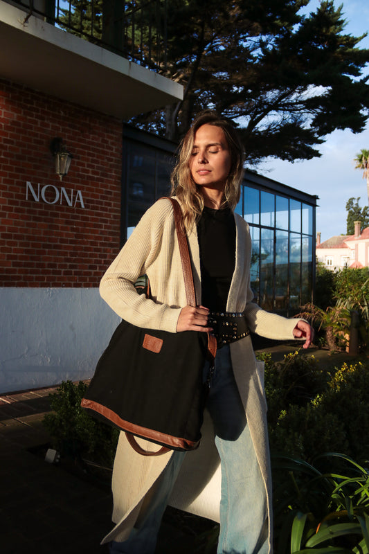 Bolso Cuero Negro
